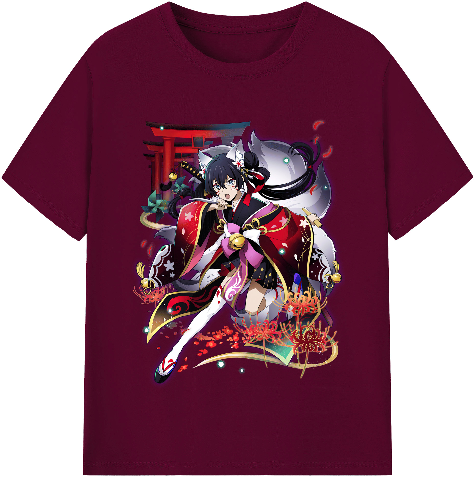 （画像用） 文豪ストレイドッグス Bungo Stray Dogs レディースカジュアルプリントTシャツ（綿100％）